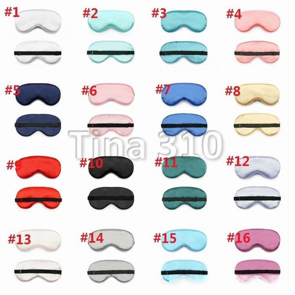 

16 colors of black silk eyeshade embedded in the lunch break sleep travel rest sleep eye mask office lunch break eye mask t3i5698