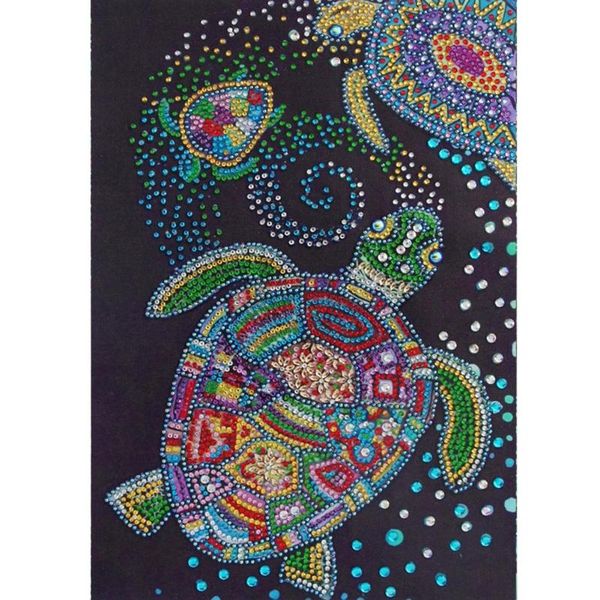 

paintings 5d diy special shaped diamond painting sea turtle cross stitch rhinestone embroidery mosaic kits 30*40cm