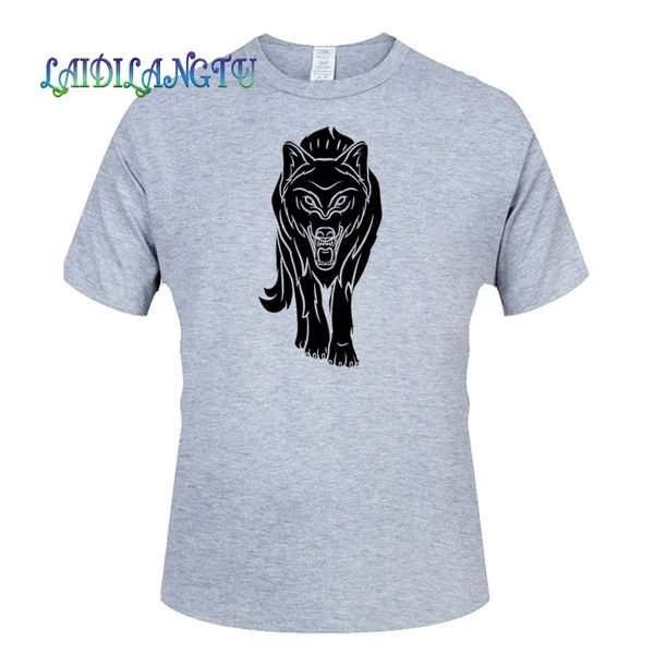

2019 new fashion wolf t shirt brand clothing hip hop men t shirt short sleeve anime t-shirt menwolf