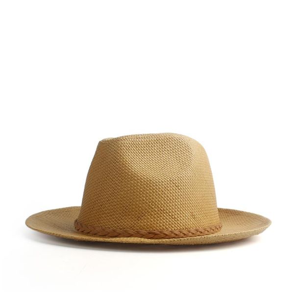 

wide brim hats boater straw sun hat wome men panama for summer beach sunbonnet with fashion band size 58cm, Blue;gray