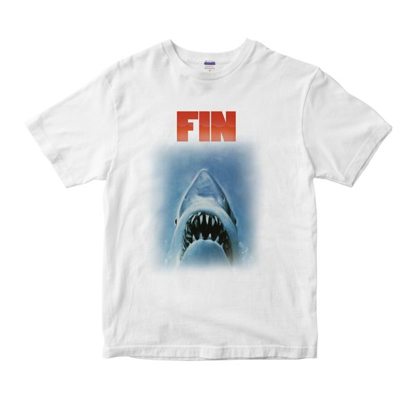 

fin shark short sleeve t shirt graphic tee male female short 100% cotton summer jersey funny