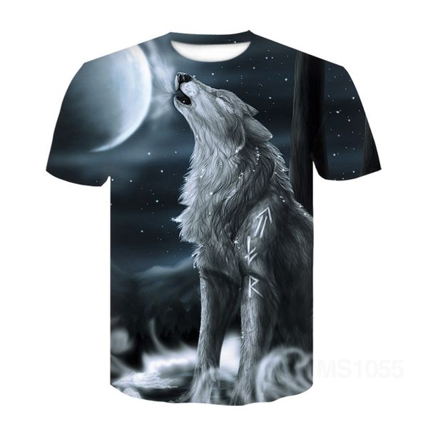 

new wolf style 3d black new trend 3d print shirts anime graphic kawaii men clothing