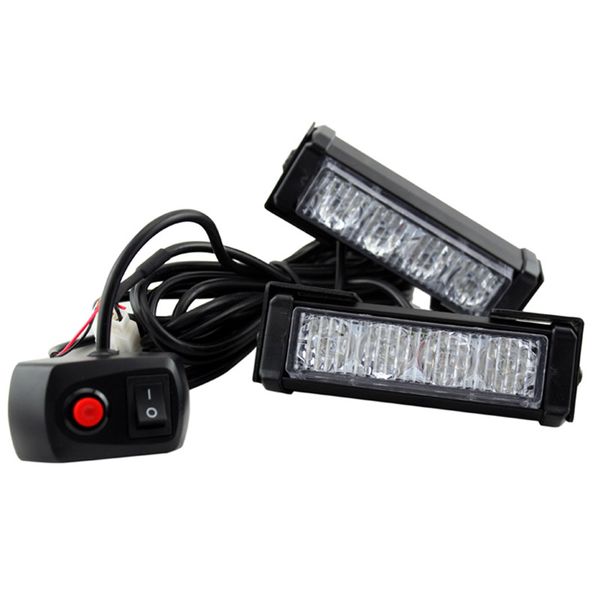 

4led car emergency beacon light bar 10 flashing mode 12v led strobe caution light red/blue/white/yellow color