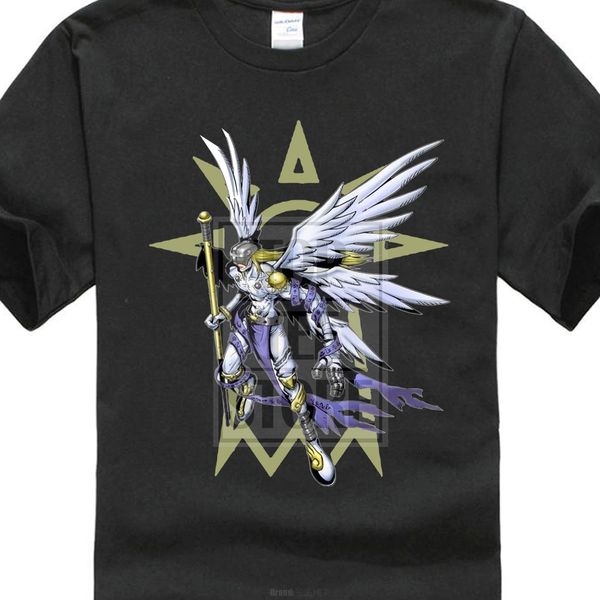 

men t shirt cotton 100% new digimon the crest of angemon anime cartoon men's t shirt
