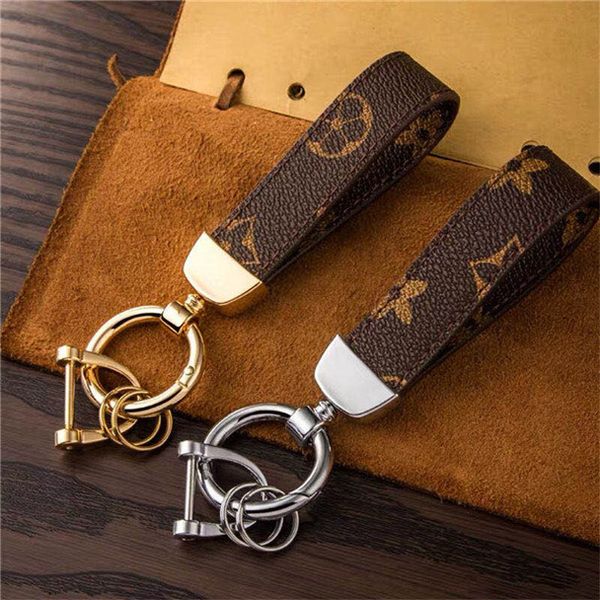 

keychain l letter leather keychains car fashion key ring lanyard cute key, Silver