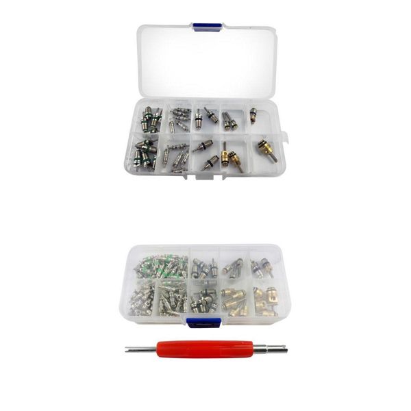 

134pcs + 30шт высокое качество кондиционер ассортимент ac клапан сердечники kit
