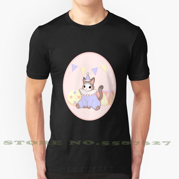 

clown cat graphic custom funny tshirt clown cat circus pastel kawaii cute kitten children baby