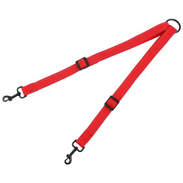 

reflective adjustable double dog leash for two dogs nylon double dog coupler for walking training small medium large two dogs