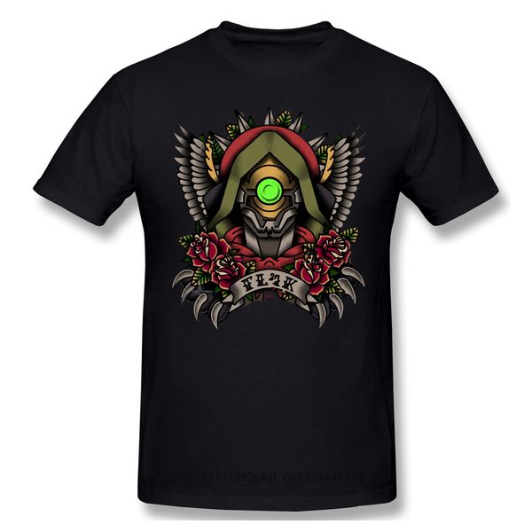 

t shirts men clothing 1920 tattoo style fl4k portrait t-shirt 100% cotton borderlands fps 3d game pure cotton tees