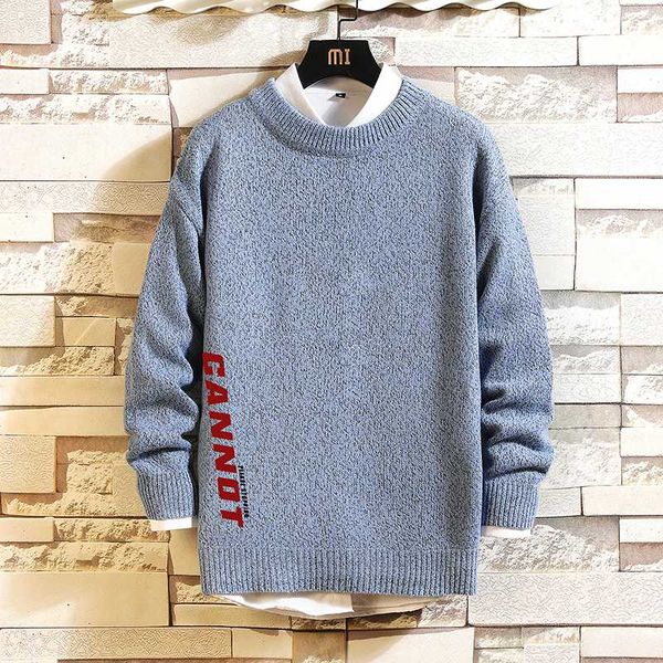 

2020 new sweaters men's black blue khaki long sleeves autumn winter pullover knitted o-neck plus oversize 5xl, White;black