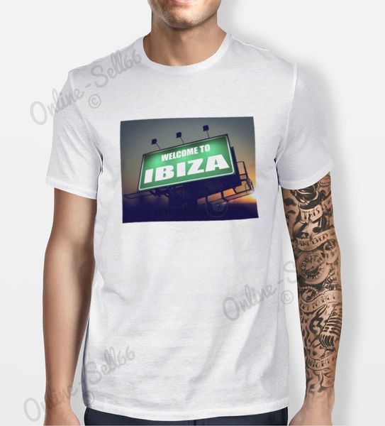 

welcome to ibiza tshirt mens womens shirt tee swag fun hipster dj party festival 100% cotton tee shirt wholesale tee