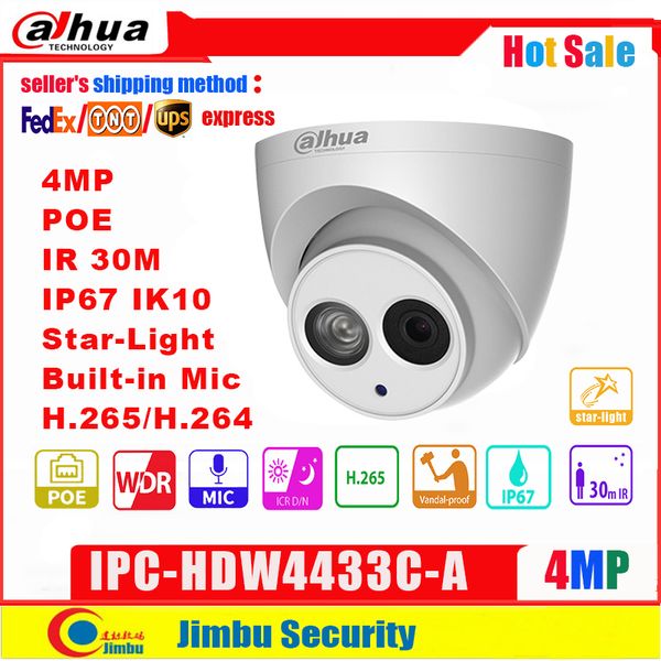 

dahua ip camera ipc-hdw4433c-a starlight level 4mp poe built in micro ir30m ip67 network cctv camera replace ipc-hdw4431c-a