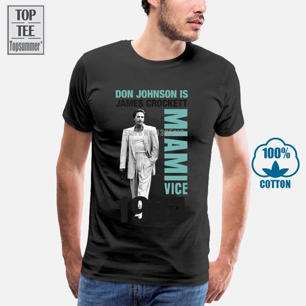 

officially licensed miami vice don johnson is crockett 3xl 4xl 5xl men's t shirt new 2018 summer fashion t shirts 031318