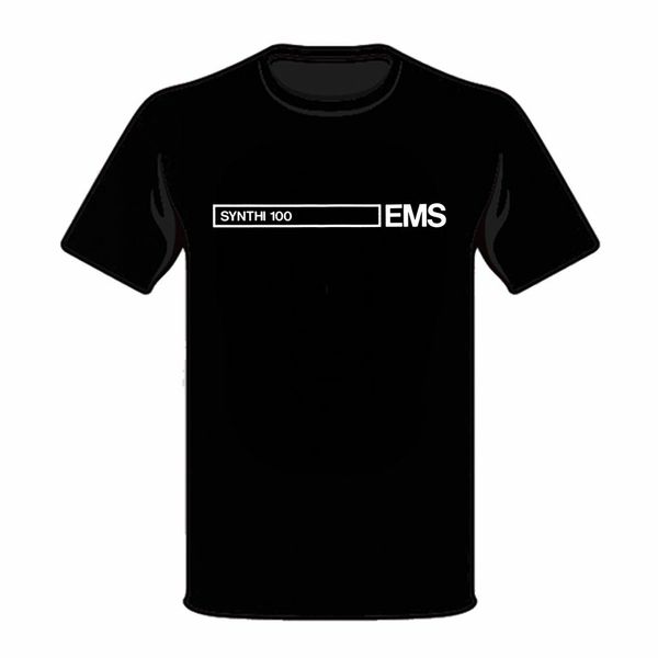 

ems synthi 100 keyboard modular vintage synth logo synthesizer t-shirt red black