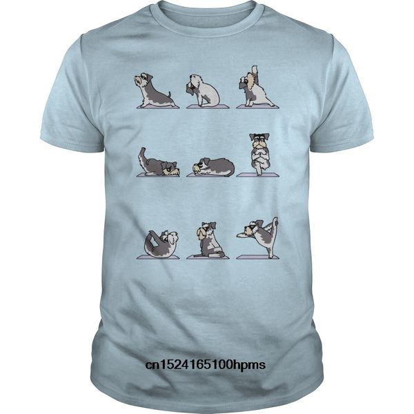 

funny men t shirt women novelty tshirt miniature schnauzer yogaer cool t-shirt