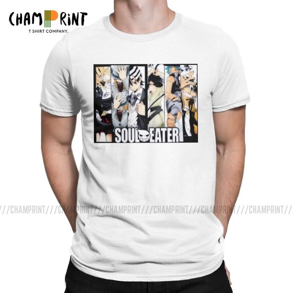 

мужская soul eater футболка мака death kid аниме хлопок одежда мода коротким рукавом круглый воротник рубашки tee новое прибытие t-shirt