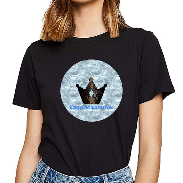 

t shirt women kings and queens rule harajuku custom female tshirt
