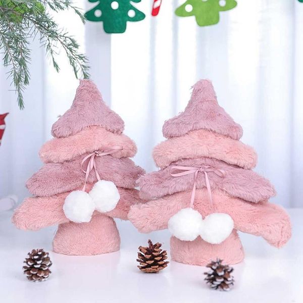 

plush mini christmas tree deskornaments merry christmas party decor adornos de navidad para casa choinka sztuczna