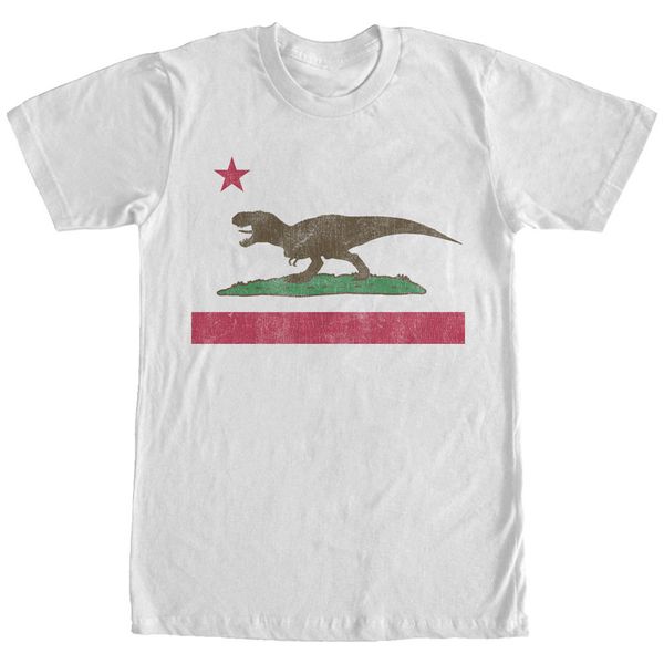 

2019 fashion 100% cotton t shirt california dinosaur mens graphic t shirt tee shirt