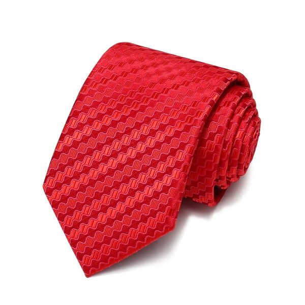 

bow ties 2021 brand fashion men 7cm dark wave pattern red necktie business formal suit neck tie for with gift box, Black;gray