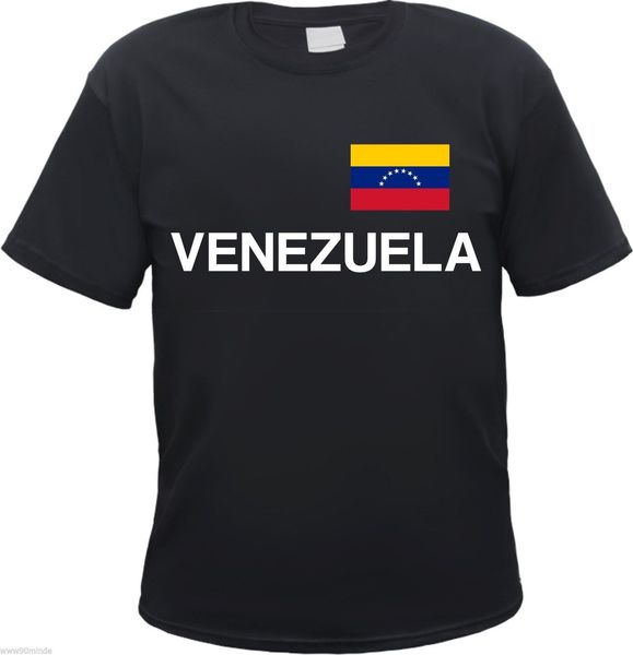 

венесуэла футболка - черный / белый с флагом print - s в 5xl - каракас чавес