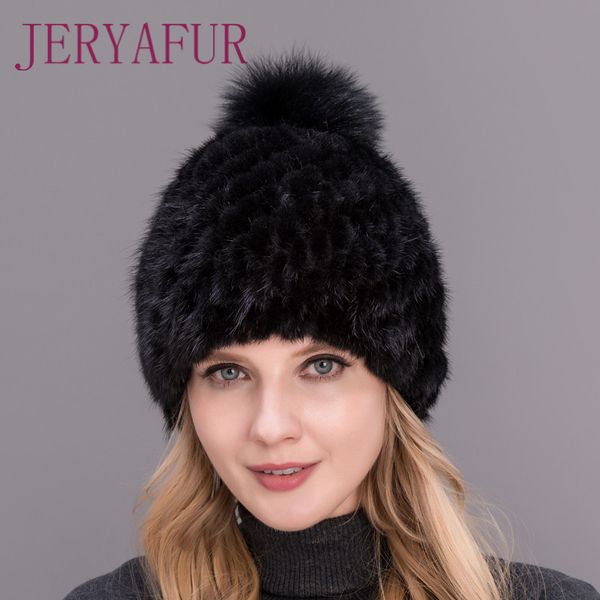 

style fashion winter warm women knitting caps mink hats 3, Blue;gray