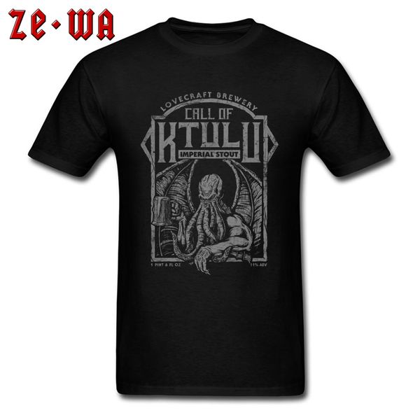 

men shirts casual t shirt call of cthulhu labor day pure cotton o-neck t-shirts short sleeve family camisa