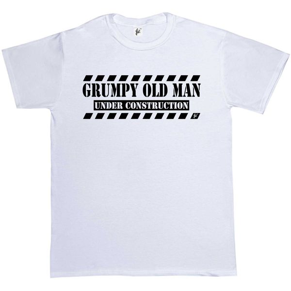 

2019 men fashion grumpy old man under construction fathers day gift builder birthday mens t-shirt tee shirt