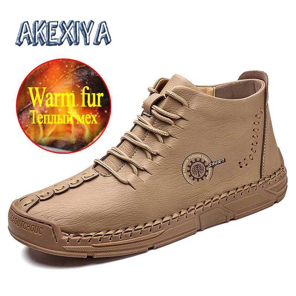 

boots fashion men's plush warm winter comfortable snow classic men ankle zapatillas hombre, Black