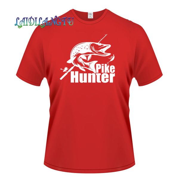 

fashion pike hunter fish bite funny tee cute cotton cool tshirt lovely summer costume t-shirt