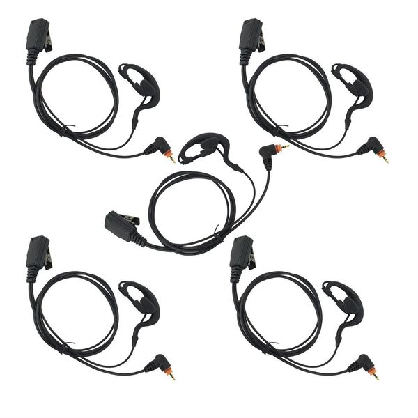 

5x mic speaker ptt g earhook earpiece earphone headsets for motorola sl7550/4000