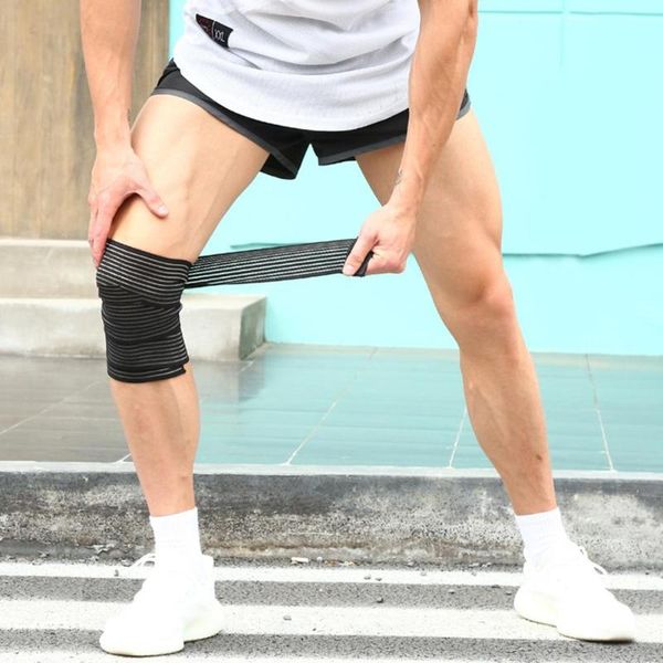 

outdoor bandage tape sport knee support strap guard compression protector for ankle leg wrist wrap sportswear accessories, Black;gray