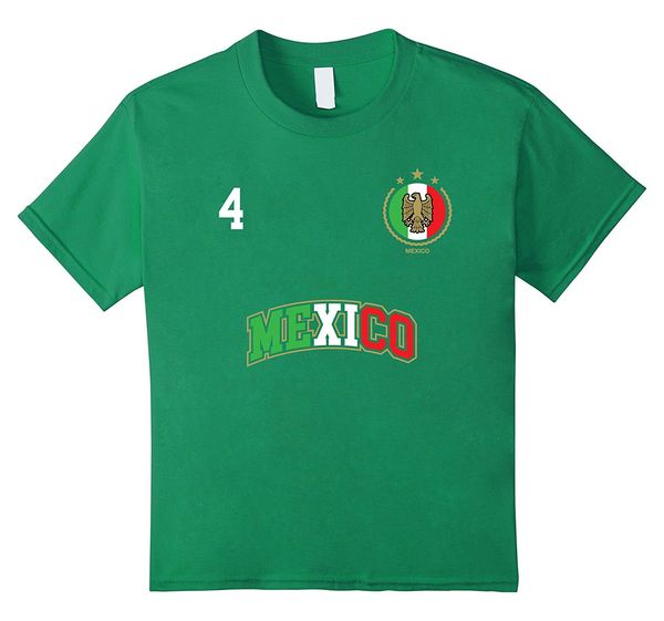 

new fashion men tees mexico shirt number 4 + back soccers team futbol mexican flag footballer urban t shirts