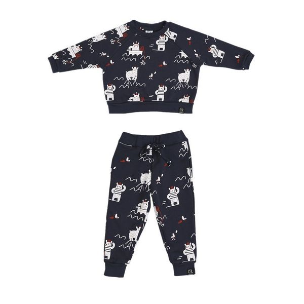 

kids sweaters kukukid brand new winter boys girls cartoon print sweatshirts baby children cotton pullover outwear clothes 201210, Black