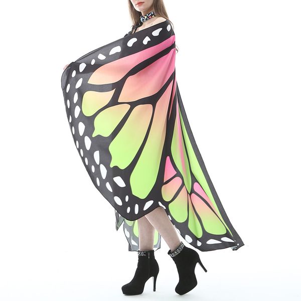 

soft fabric butterfly wings shawl, Blue