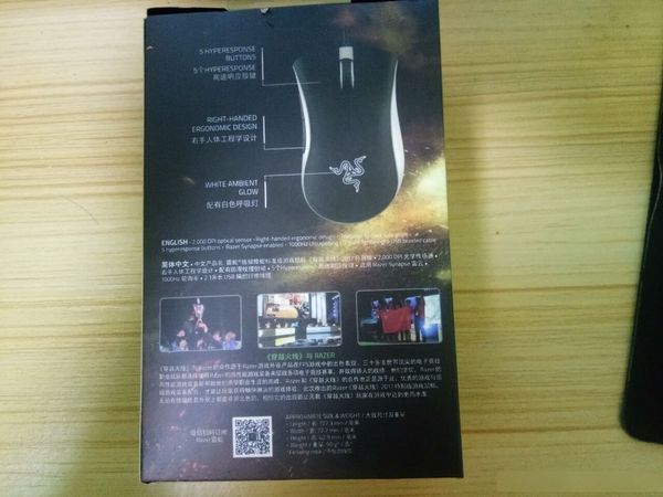 

black white razer deathadder chroma usb wired optical computer gaming mouse 10000dpi optical sensor mouse razer mouse deathadder gaming mice