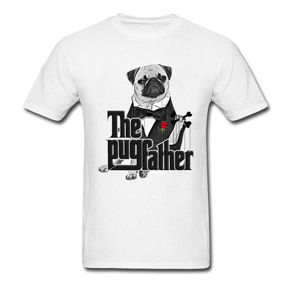 

the pug father prevailing male t shirt round neck cotton t-shirt custom tee shirt unique design tees