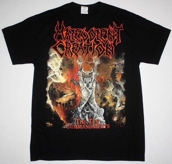 

malevolent creation the ten commandments death suffocation new black t-shirt summer menfashion teecomfortable t shirt