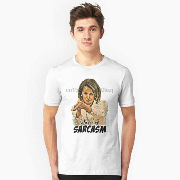 

королева сарказм нэнси пелоси хлоп poignant white t-shirt s-3xl новый мужской смешная футболка
