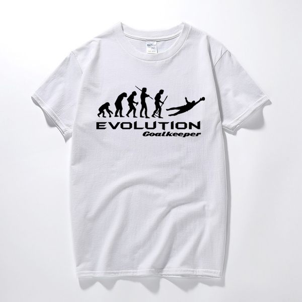 

men clothes evolution of goalkeeper t shirt funny t-shirt ball goals retro keeper goal cotton short sleeve tshirt