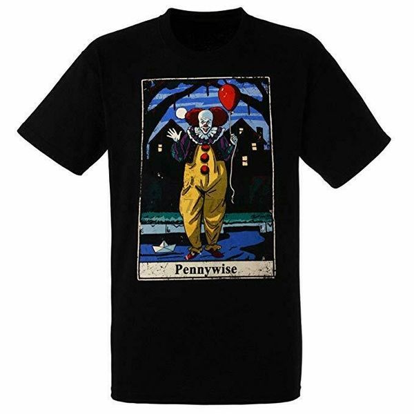 

it pennywise tarot card clown stephen king horror movie golth punk t shirt cool xxxtentacion