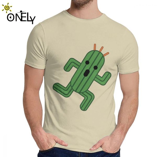 

for man tee shirt final fantasy cactuar cute natural cotton funny classic round neck cartoon design t-shirt