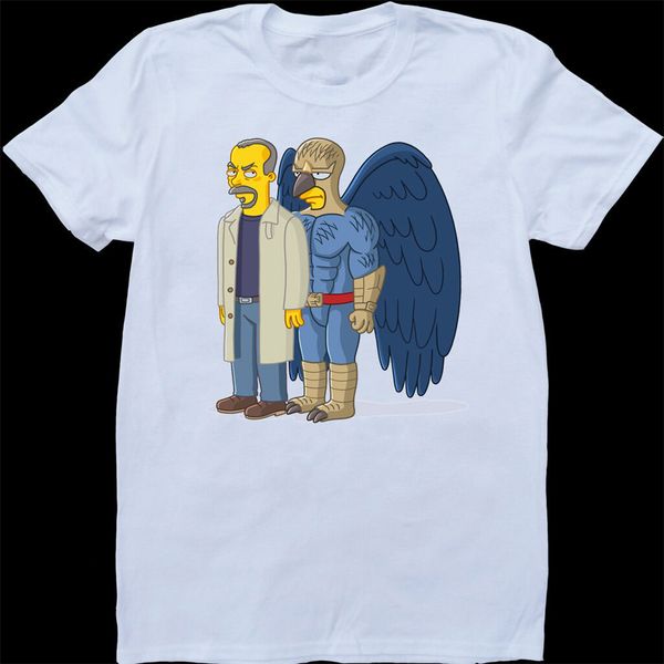 

bird man мультфильм mens белых сшитое t-shirt сыпучего размер tee shirt