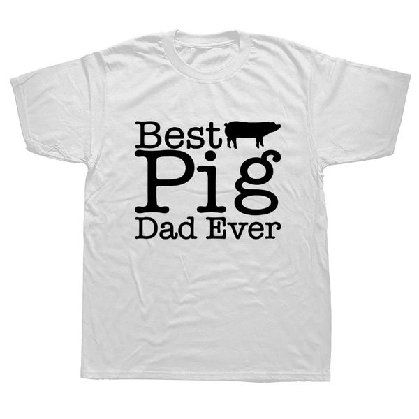 

novelty pig dad ever t-shirt mens short sleeves oversized streetwear hip hop printed t shirts tees