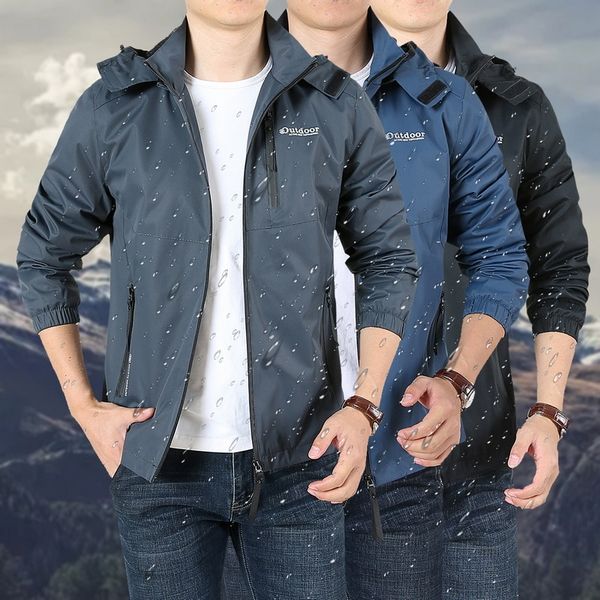 

slim fit solid mens bomber jacket men's fit jacket zipper hoodies water resistant coat casual coat men's windbreaker, Blue;black