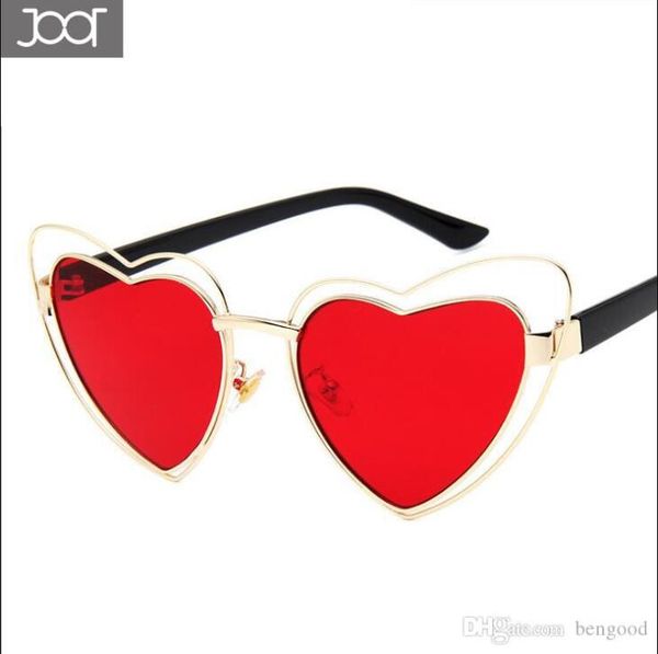 

popular heart-shaped sunglasses fashionable heart sunglasses soft sister cute glasses multicolor new with balck box, White;black