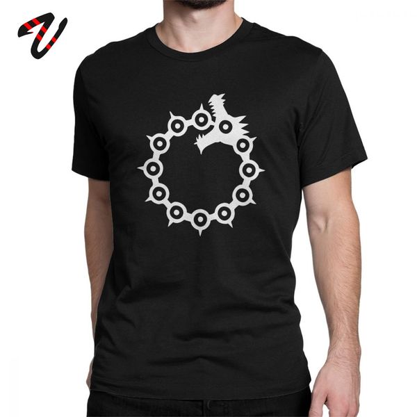 

men t-shirt 90s the seven deadly sins tshirt dragon sin of wrath 100% cotton tees custom mens tshirt summer clothes vintage