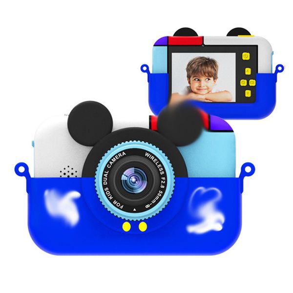 

portable children 2000w hd digital camera cute cartoon shape 2 inches ips screen anti-fall mini kids camera toy gift for kids