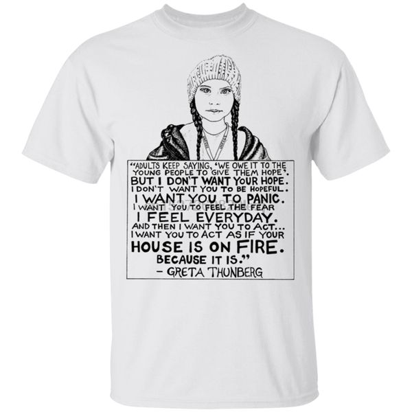 

greta thunberg quote t-shirt white-grey for men-women 27th 30th 40th 50th birthday tee shirt