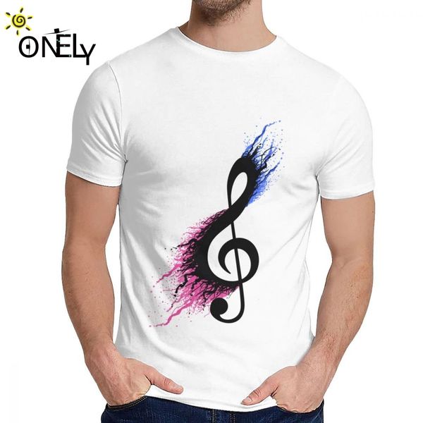 

summer man tee shirt music sign spill quality cotton classic round neck cartoon design tee shirt